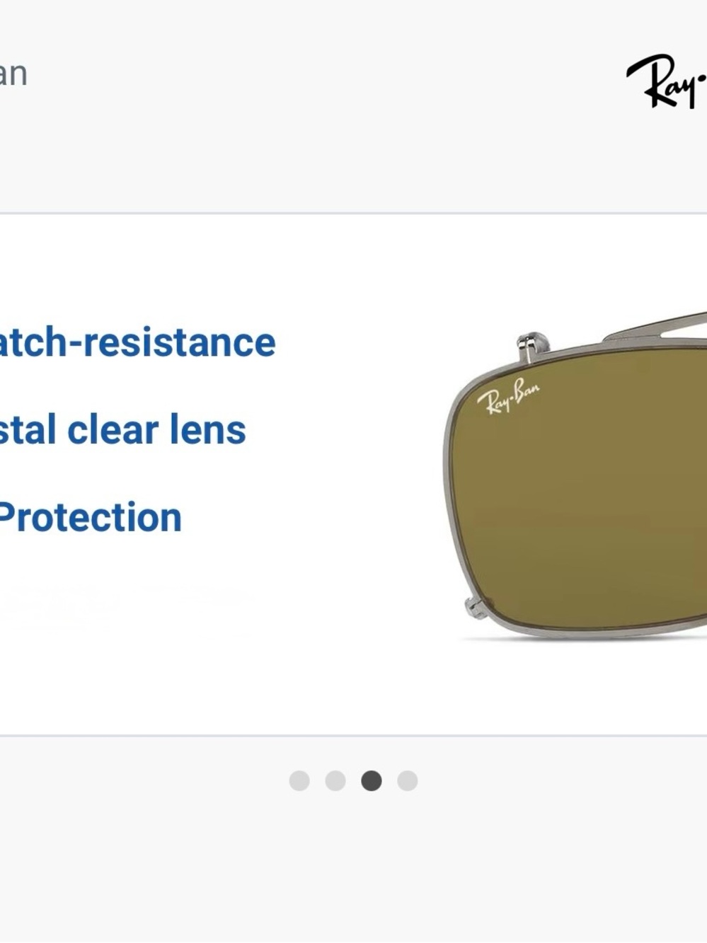 Ray-Ban Gunmetal Clip-on with Brown Lenses for RB5228 - Picture 3 of 8